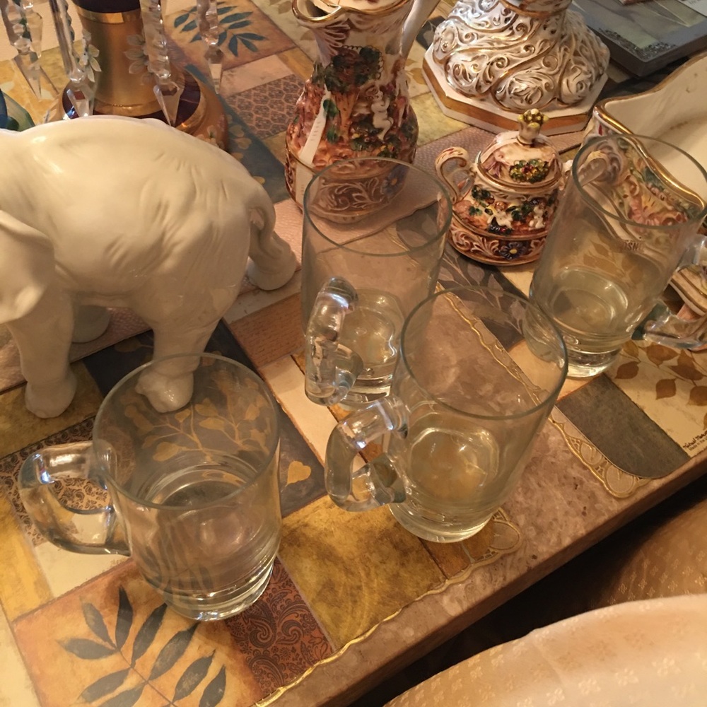 Crystal beer mugs